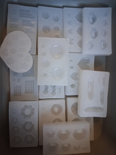 Silicone moulds for clay - clay, or