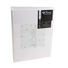 Baby Photo Album 80 6x4 Pictures – Bunny Rabbit Design, Mint Green & White