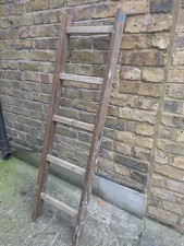 (3) VINTAGE  WOOD 5 RUNG  LADDER - COLLECT OR DELIVERY