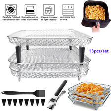Stainless Steel Stackable Square Rack Air Fryer Accessories for Ninja Air Fryer