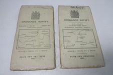 Ordnance Survey Manoeuvre map Aldershot + one other, 1910 / 1912.