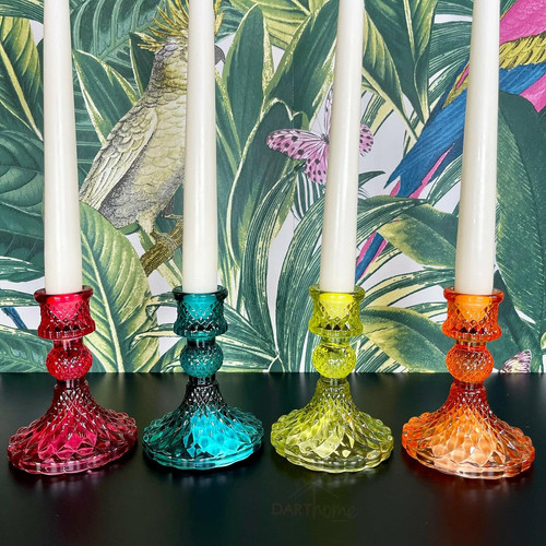 Set coloured jewel glass - of, 4