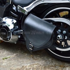 BLACK LEATHER SWINGARM SADDLE