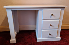 Children's Dressing Vanity Table Desk White with 3 Drawers