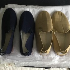 2 Pairs Unisex Javer  Flossy Style Pumps Size Uk 4 (37) 1 Navy 1 Beige
