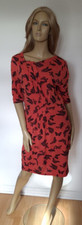 Beautiful Orange Stretch Dress By Billie & Blossom Size 16 NWOT Butterfly Accent