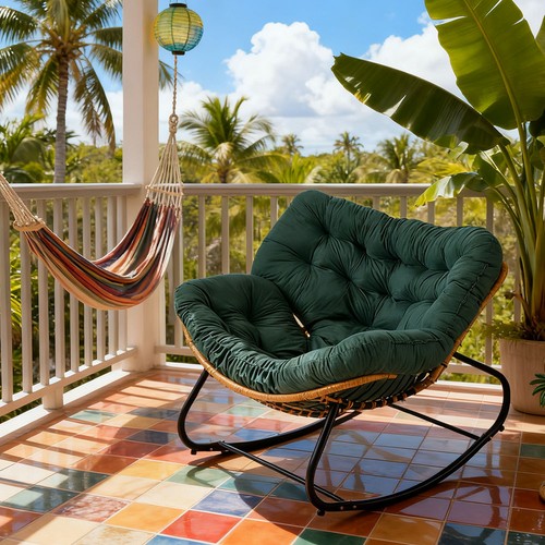 Large nest rattan rocking - rocking, egg