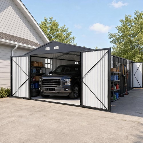 10x20ft metal garage - metal,