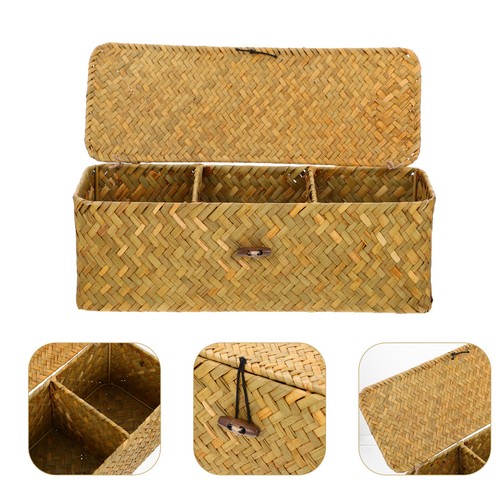 Straw woven storage - straw,