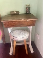 Vintage Antique Wooden School