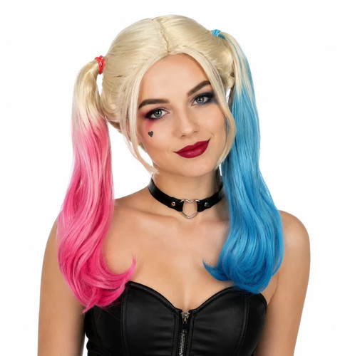 Harlequin blonde wig pink - blonde,