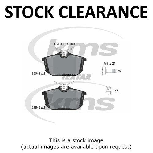 Stock clearance brake pad - clearance, r/brake