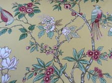 China  May Birds Yellow Chintz