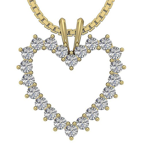 Heart pendant necklace - pendant, e