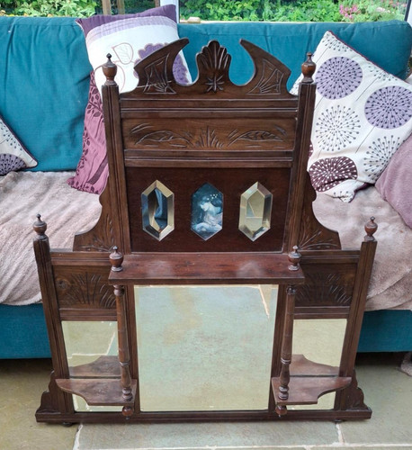 Edwardian overmantle mirror
