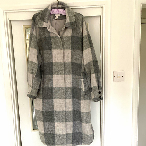 Ladies grey check long - ladies,