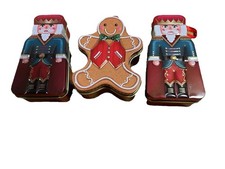 3 Christmas Gift Tin Decorative Metal Candy Gift Box Small Cookie Tins With Lids
