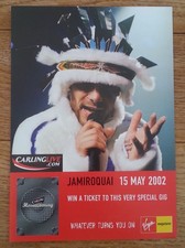 JAMIROQUAI  2002 UK FLYER /mini Poster 8x6 inches