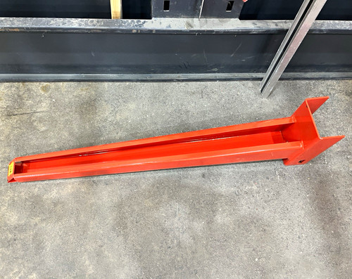 Red steel forklift - jib, crane