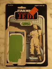 UNCUT Bossk 77 Back KENNER ROTJ Jedi CARDBACK Star Wars CARD Backing VINTAGE