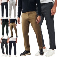 G72 Mens Stretch Chino Summer Cotton Regular Straight Leg Pants Stretch Trouser