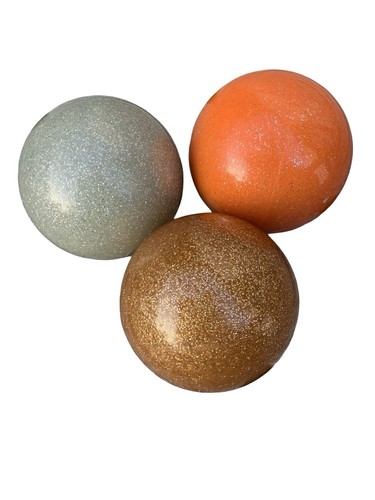 Three glitter hockey balls - three,