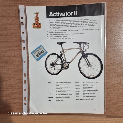 Raleigh 1990 mtb - mtb, activator
