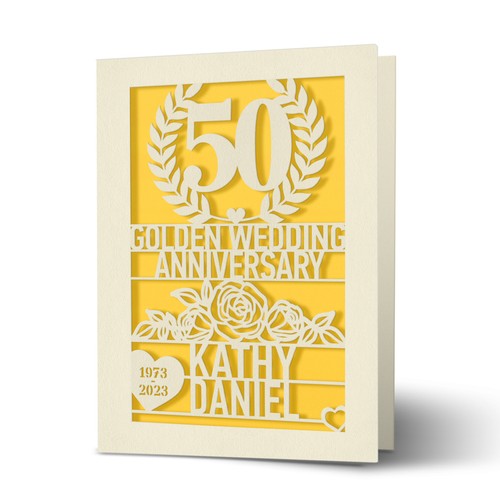 Personalised 50th golden - 50th,