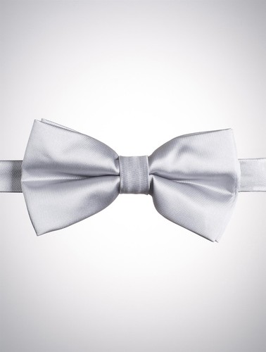 Boys silver banded dickie bow - dickie,