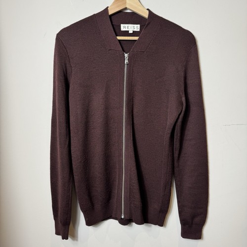Reiss burgundy merino wool - reiss,