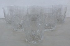 6 Edinburgh Crystal Star of Edinburgh Whisky Whiskey Glasses