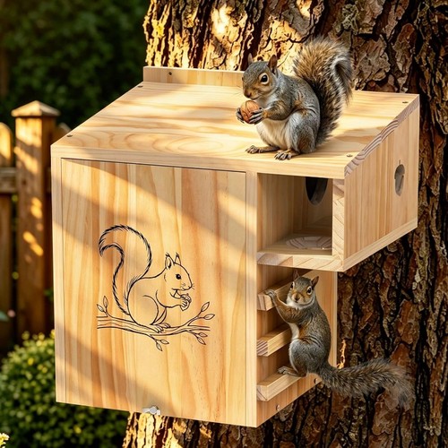 Squirrel houses for outside - squirrel,