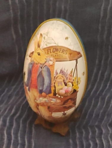 Metal easter egg tin - metal,