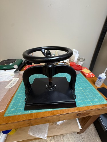 Antique book press - book, cast