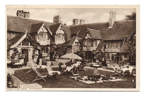 Antique postcard tudor close - antique,