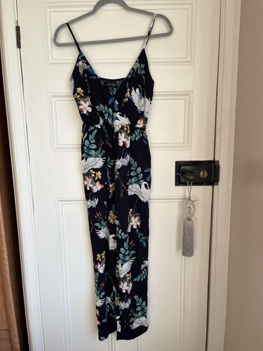 Mela london navy - stork, floral