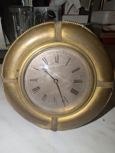 Novelty brass lifebelt clock - novelty,