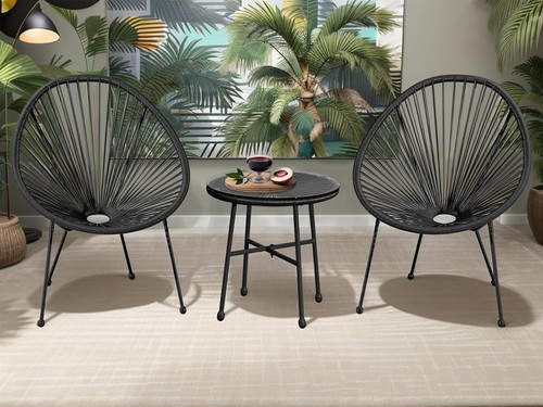 Egg chair 3pc - egg, bistro