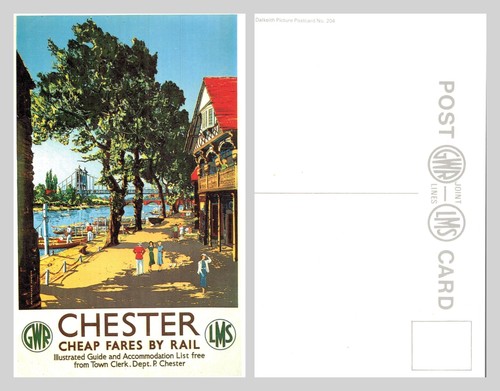 Vintage postcard chester gwr - vintage,