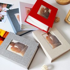 100 Pockets Photo Album 4x6 Photos Linen Cover Slip-in Picture Albums DIY UK