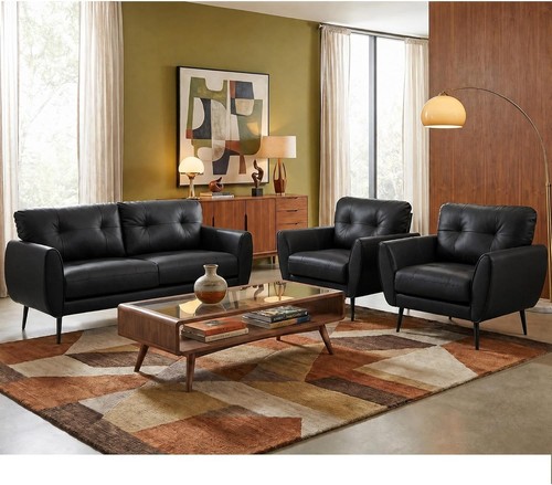 Seater leather sofa loveseat - 4,