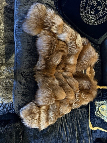 Women brown fur stole - brown,