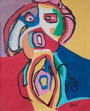 Karel Appel Signed Abstract