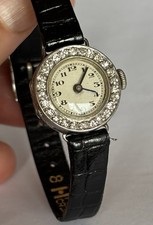 Vintage Platinum & diamonds Ladies Cocktail watch