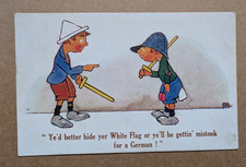 OLD POSTCARD MILITARY SOLDIER UNIFORM SURRENDER GERMAN  ARTIST HUMOUR WAR  PS 18