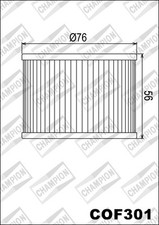Cof301 Oil Filter CHAMPION Kawasaki Kz750 N1,N2 Spectre 750 1982 > 1983