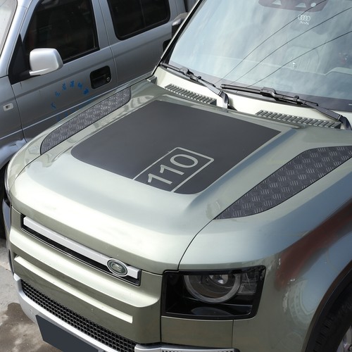 Black front engine hood - black,