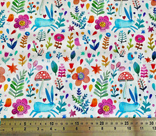 Bunny fabric forest rabbit - fabric,
