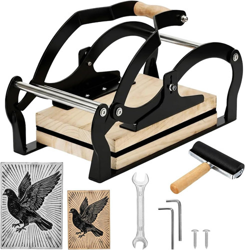 Linocut press machine - linocut,