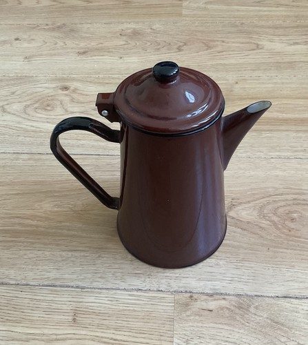 Vintage enamel brown - vintage, coffee